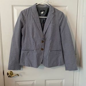J. Crew Gingham Blazer Size 2